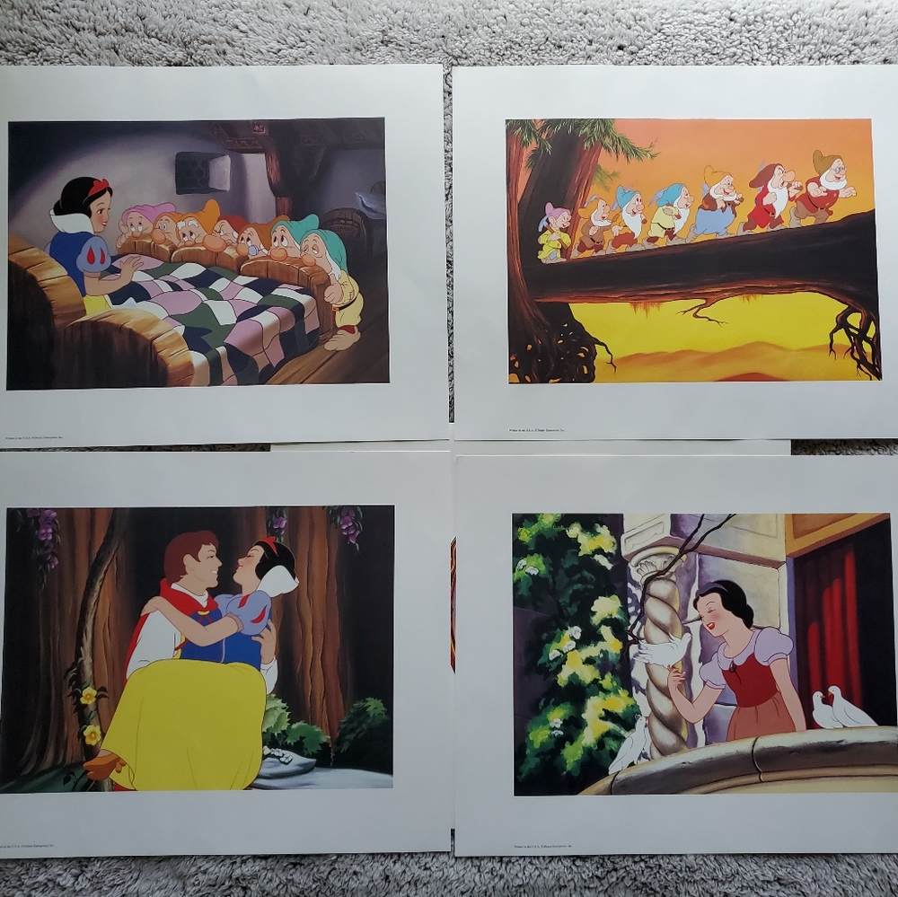 SNOW WHITE lithograph portfolio set of 4